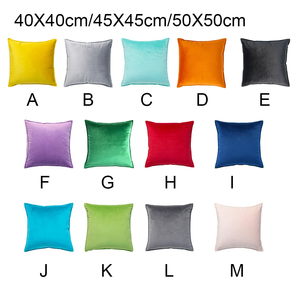 

Seat Cushion Cover Solid Color Sofa Pillow Case Accessories Light