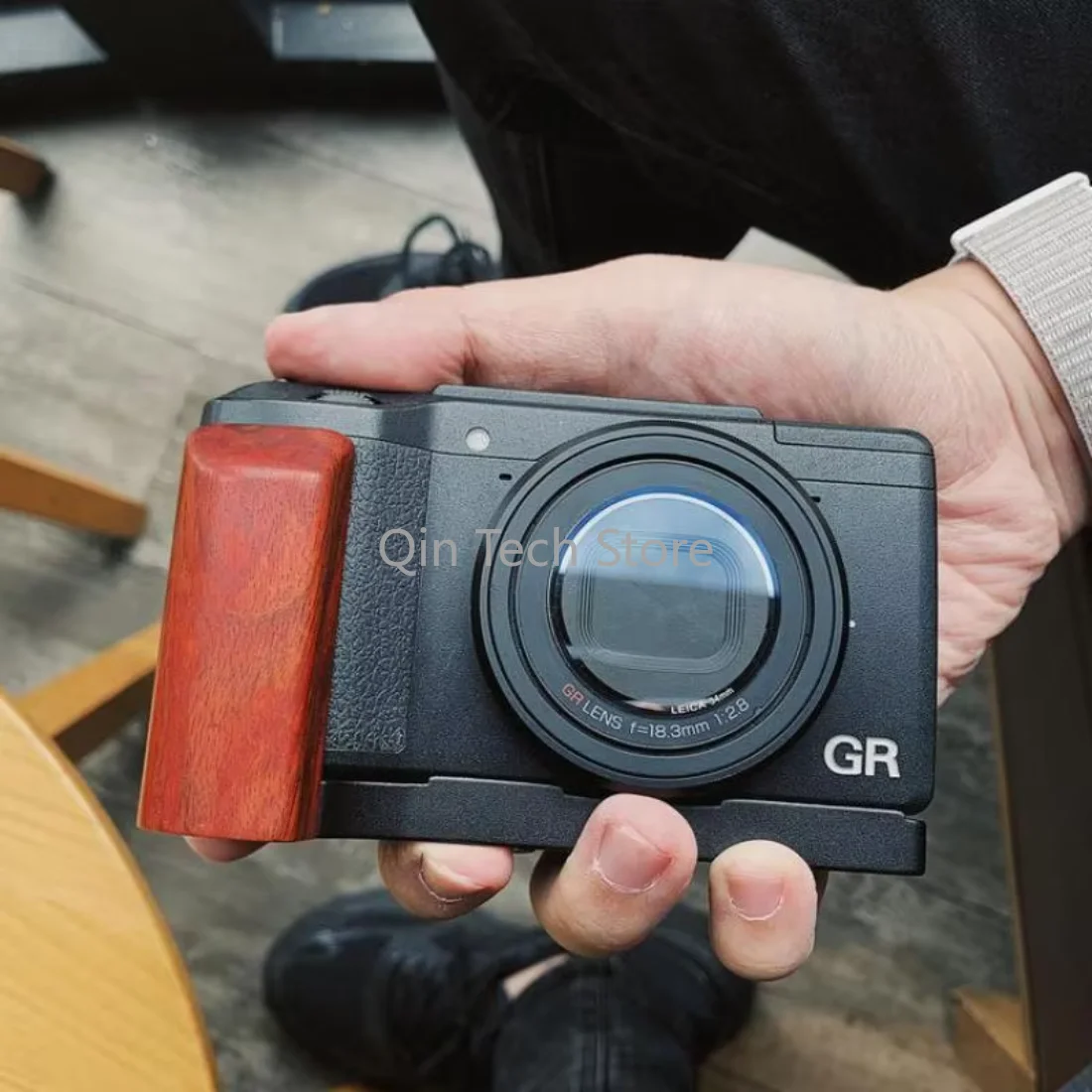 Фото Деревянная рукоятка, быстроразъемный L-образный кронштейн для Ricoh GR2 GRII Ricoh GR 2, дерево №2