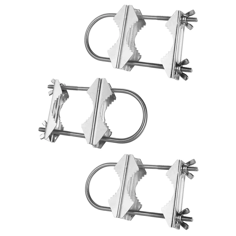 

Double Antenna Mast Clamp V Jaw Block With U Bolts Heavy Duty Anti-Rust Mast To Mast Mount Bracket Kit For TV,CB(3 Set)
