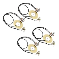 4pcs 50mm guitar pickup piezo transducer prewired amplifier with 6 35mm output jack for acoustic guitar ukulele guitar