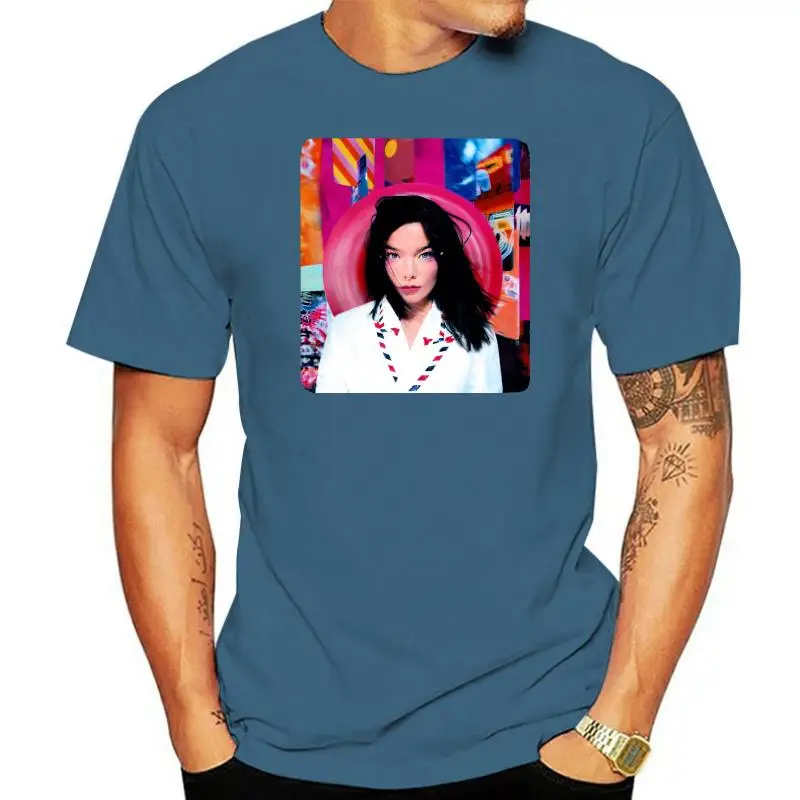 

NEW BJORK POST TOUR VTG-REPRINT WHITE T SHIRT AMERICAN SIZE S-5XL T-Shirt Casual Man Tees