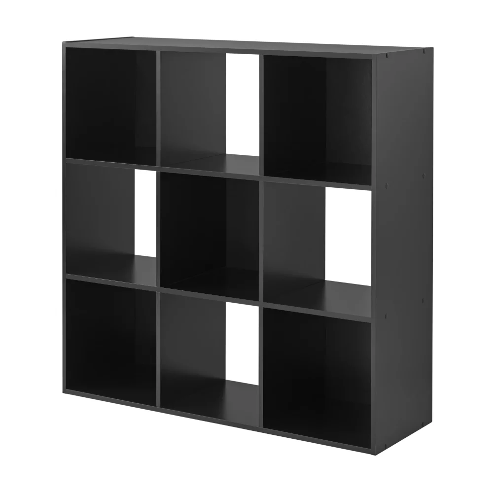 Mainstays 9-Cube Storage Organizer Black bookshelf  bookcase  book shelves  bookshelf organizer