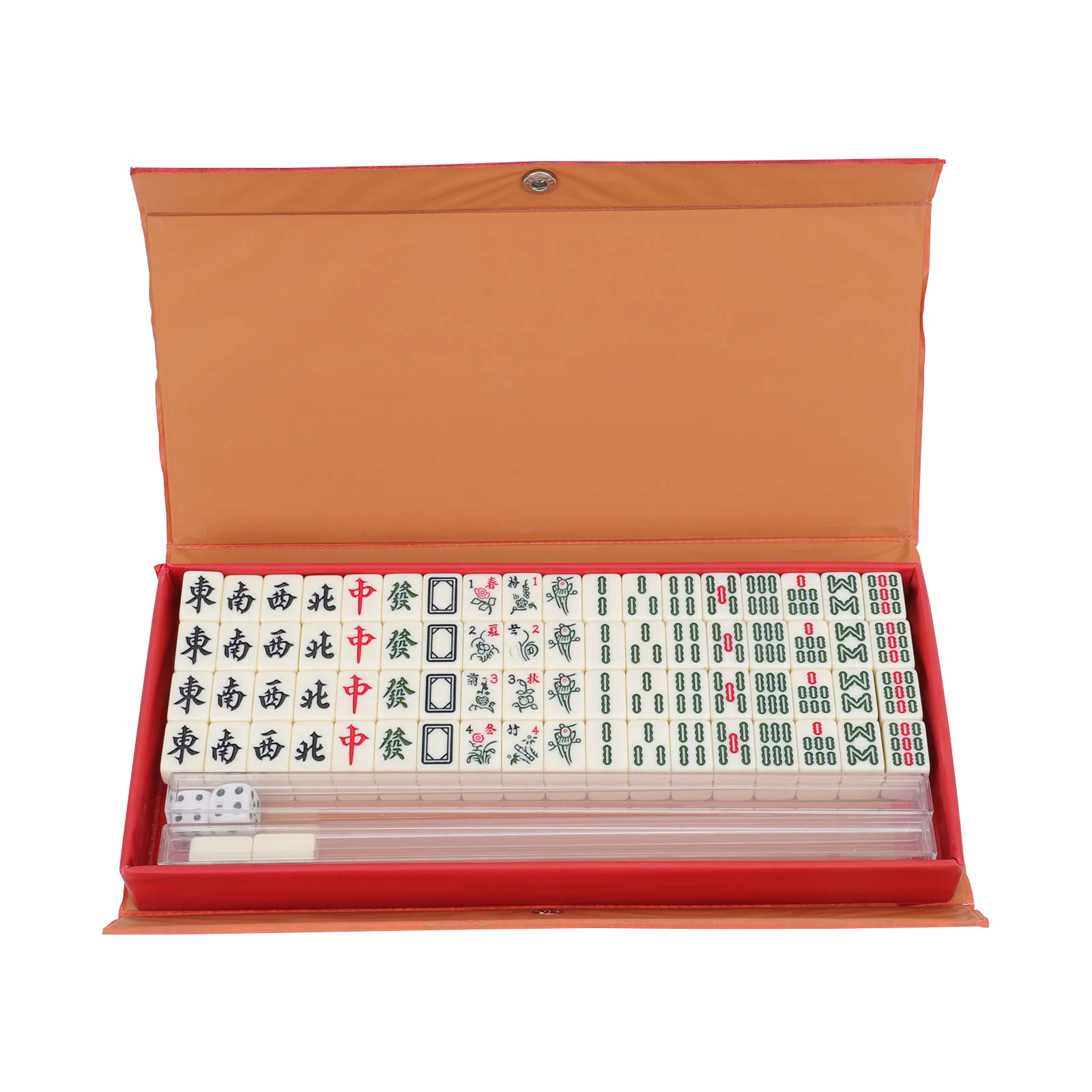 

1 Set Portable Chinese Traditional Mahjong Set Mah-Jong Set with Table for Travel