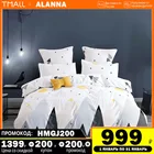 постельное бельё Комплект постельного белья Аланна T1025G 1,5 2-x спальный Евро Семейный, Полиэстер, наволочки 50x70, 70x70