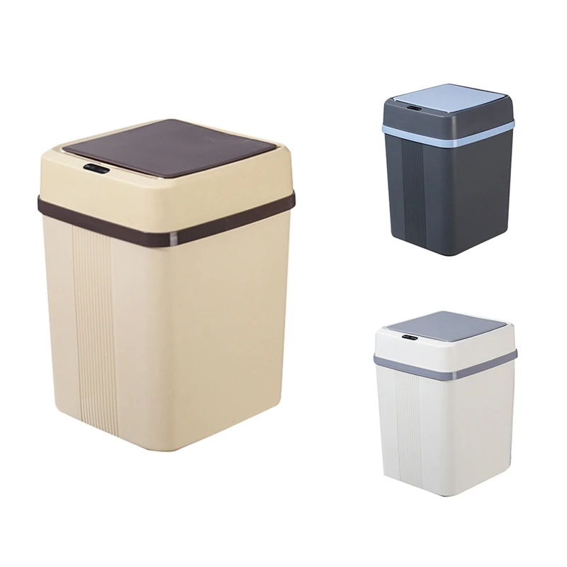 

1 Piece 12L Smart Sensor Can Garbage Bin For Office Kitchen Bathroom Toilet Trash Can A