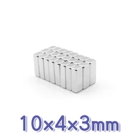 102050100200300500pcs 10x4x3 quadrate strong powerful magnets n35 10x4x3mm block rare earth neodymium magnet sheet 1043