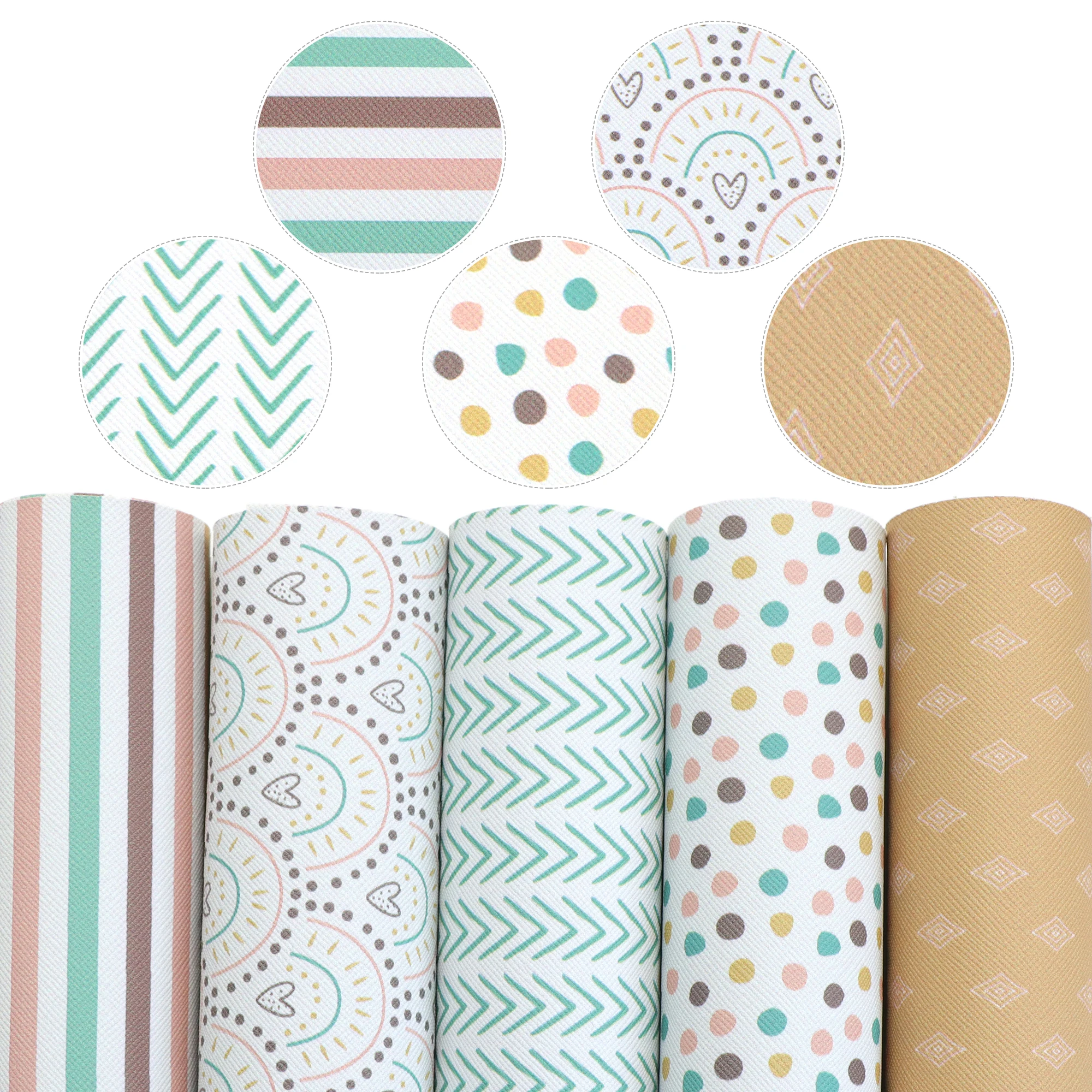 Набор из искусственной кожи с геометрическим рисунком виниловая ткань для