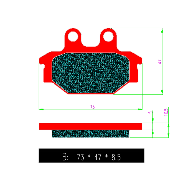 Высокая термостойкость высококачественные керамические задние тормозные