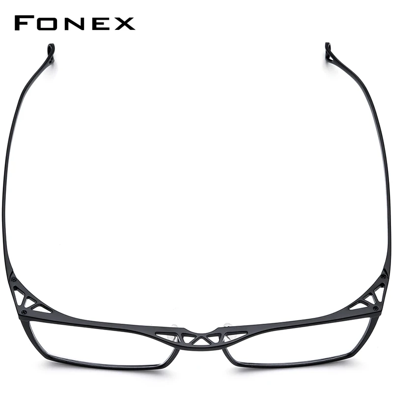 FONEX Pure Titanium Eyeglasses Frame Men Retro Vintage Prescription Glasses Square 2022 New Myopia Optical Eyewear F85722