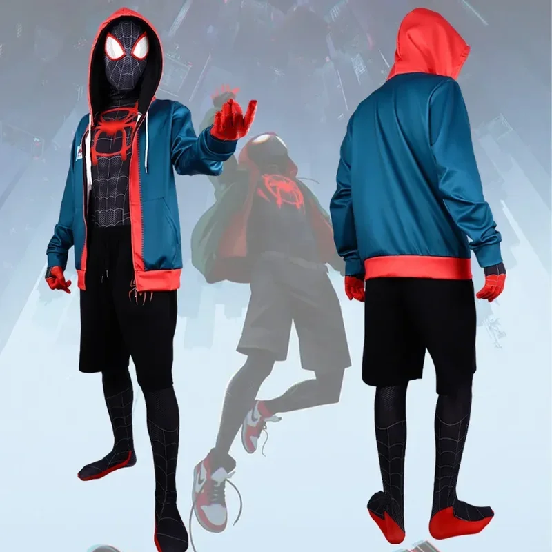 Пальто AA для взрослых и детей карнавальный костюм супергерой Майлз Моралес