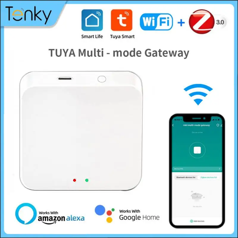 

Tuya Multi-mode Gateway WiFi+bluetooth-compatible+Zigbee Multi-protocol Communication Gateway SmartLife APP Remote Control