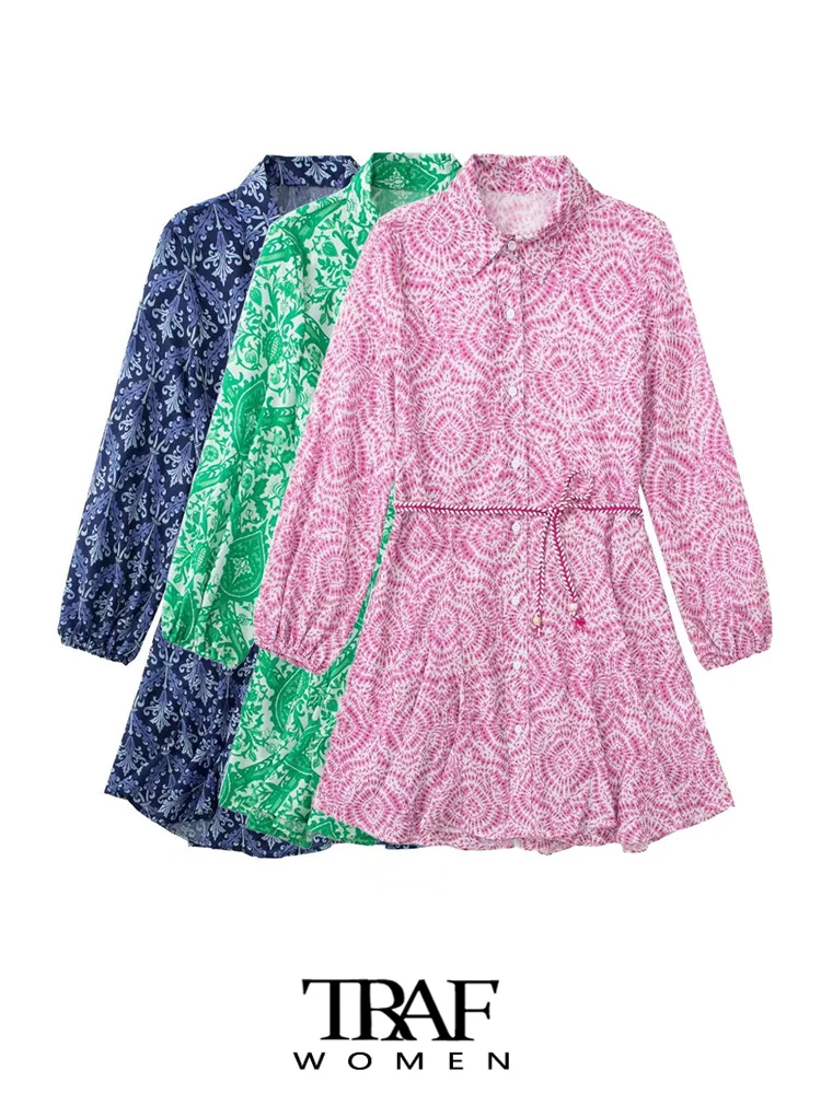 

Платье-рубашка с поясом и рукавом 3/4, на пуговицах