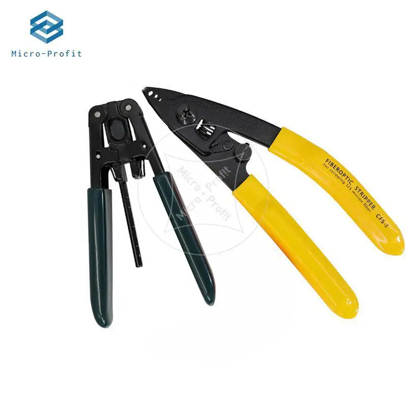 Tanie Zestaw Narzędzi światłowodowych FTTH Z Miernikiem Mocy światłowodu I 10mW Lokalizator Uszkodzeń Wizualnych AUA -6S Fibre Cleaver FTTH CFS-3 Striptizerka