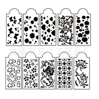 10pcsnew baking tool fondant stencils lace flower spike pattern style cake stamp embossing mold cake decoration edge template
