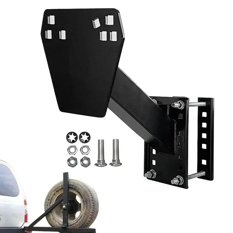 

Spare Tire Carrier Powder Coat Trailer Tire Bracket Easy To Install Bolt Patterns 120lbs Capacity Heavy Duty Trailer Wheels