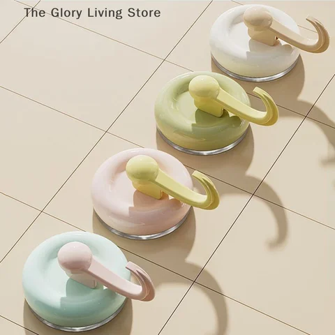 Многоразовые круглые вакуумные крючки на присоске 4 шт.