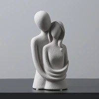 model office desk decor figurines for living room statue decoration home accessories resin abstract sculpture modern art couple