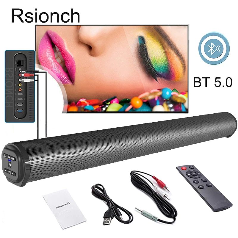 

Home Theater Column Powerful TV Sound Bar Speaker Wired Wireless Bluetooth 3D Surround Soundbar for PC TV Outdoor Speaker Remote