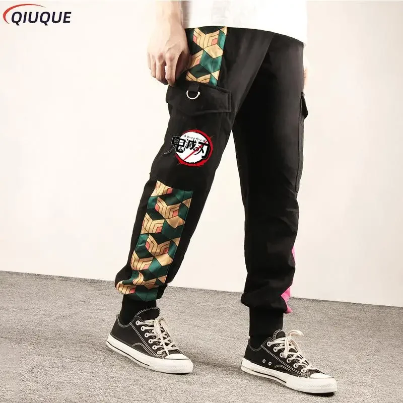 

Anime Demon Slayer Casual Cargo Pants Kamado Tanjirou Nezuko Tomioka Giyuu Sweatpants Fashion Unisex Overalls