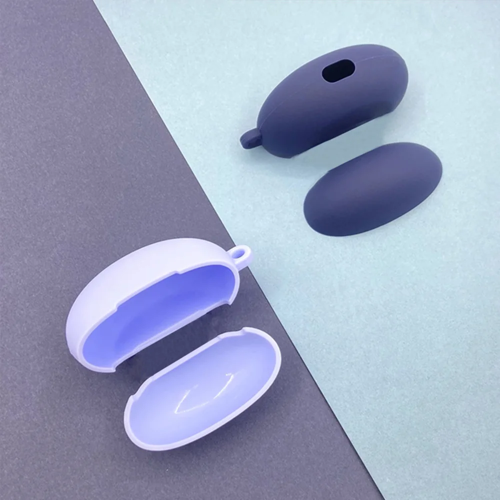 Чехол-накладка из силикона для беспроводных Bluetooth наушников Huawei Freebuds 4i с крючком.