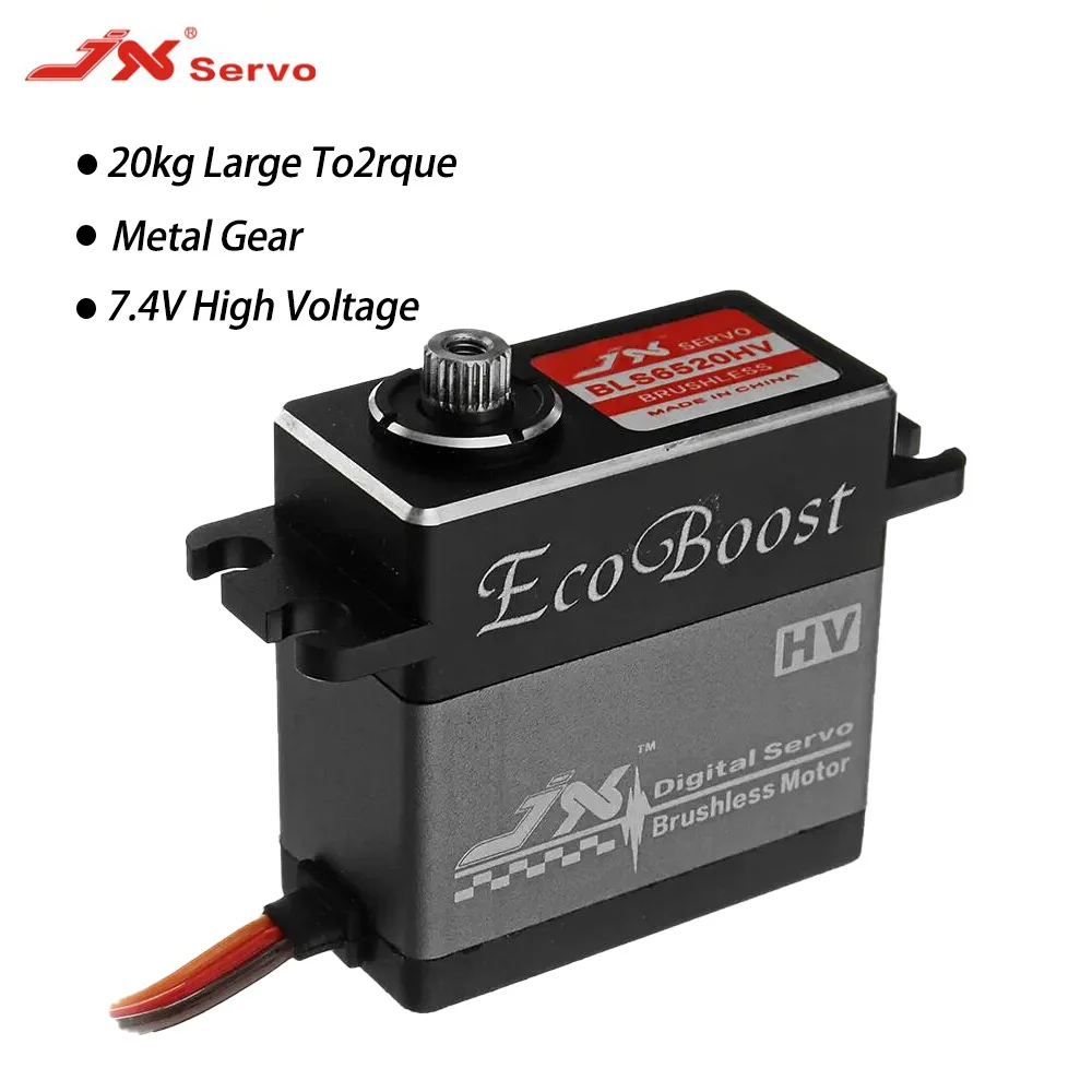 

JX BLS6520HV High Voltage Servo 20kg Large Torque 180 Degree Metal gear Brushless Digital Servo for RC Helicopter CAR ROBOT