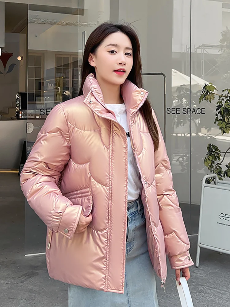 2023 New Winter Jacket Parkas Women Coat Fur Collar Hooded Overcoat Female Jacket Parka Thick Warm Cotton Padded Outwear