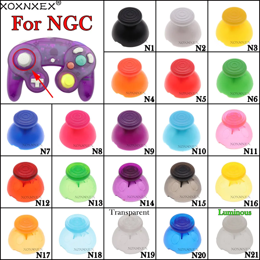 

XOXNXEX 100pcs Analog Caps Joystick Thumb Stick Cap Replacement For Nintend Gamecube NGC GC Controller Thumbsticks