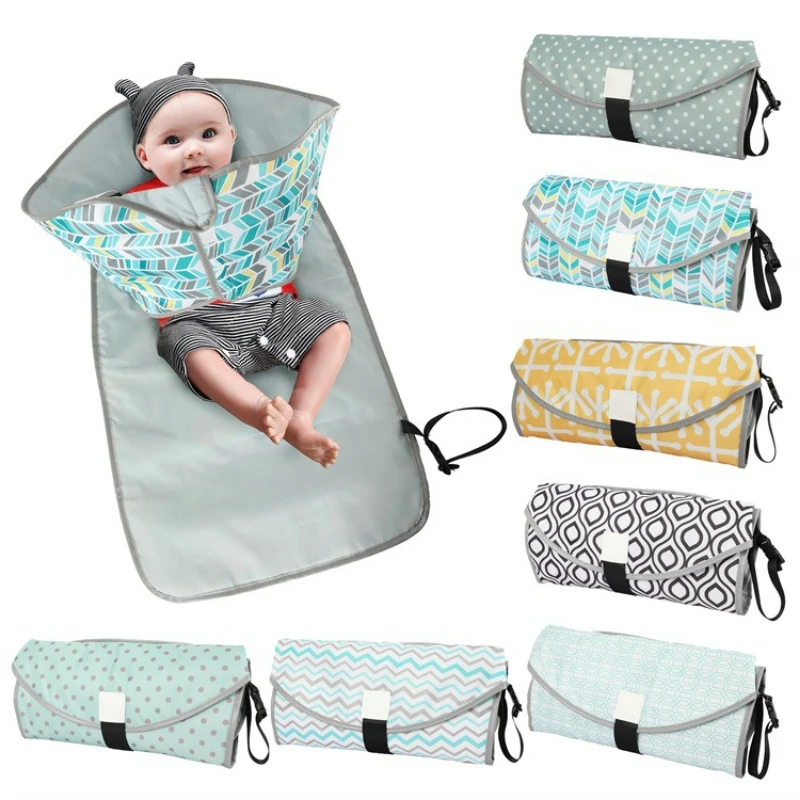 

Baby Diaper Bag Waterproof Portable Infant Napping Changing Cover Pads 3-in-1 Multifuctional Baby Changing Mat Travel Outdoor