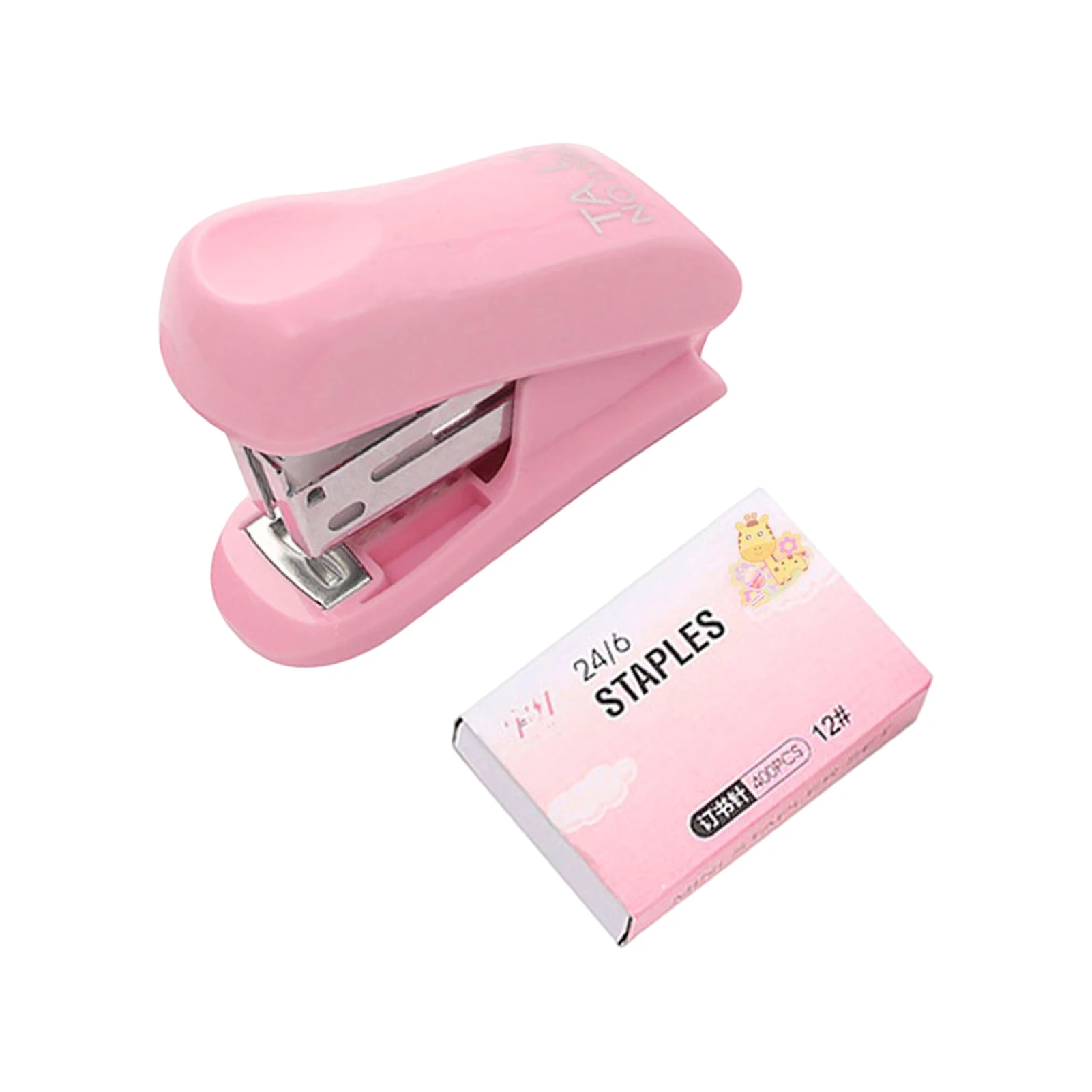 

Portable For Kids Paper Binder Labor Saving School Office Mini Stapler Practical With 400 Staples Desktop Student Cute Handheld