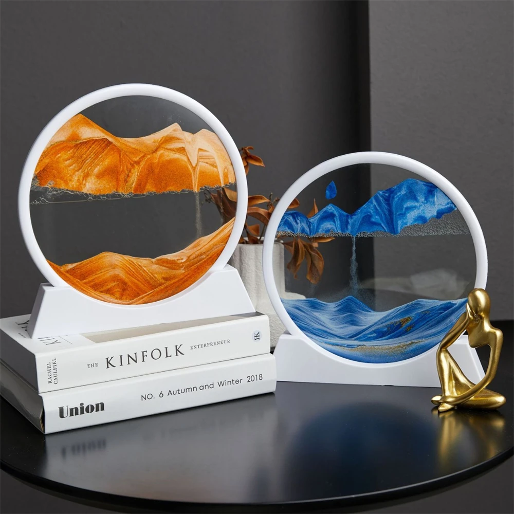 Движущийся песок художественное изображение Круглое стекло глубоководный