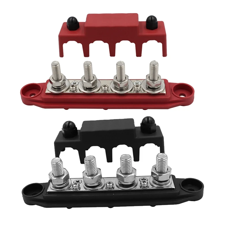 

Power Distribution Block Terminal Studs M8 M10 250A Wiring Busbar Battery For Car Rv-Marine Organizer Box