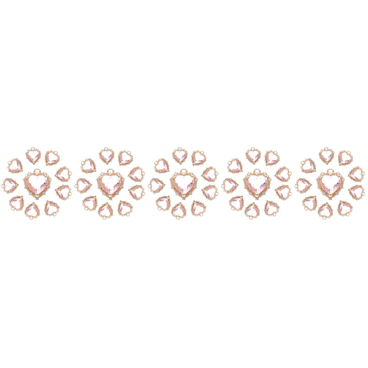 50 Pcs Pendants DIY Adorable Ornaments Diamond Dangle Earrings Rhinestones Hanging Copper Craft Decors Crafts Jewelry Necklace