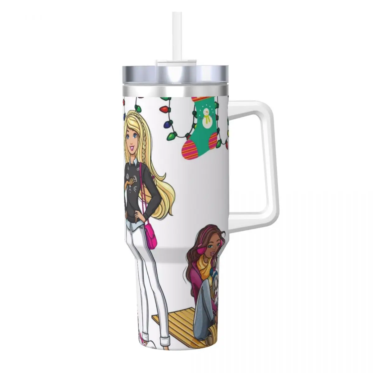 Стакан из нержавеющей стали Барби Рождественская вечеринка термокружка