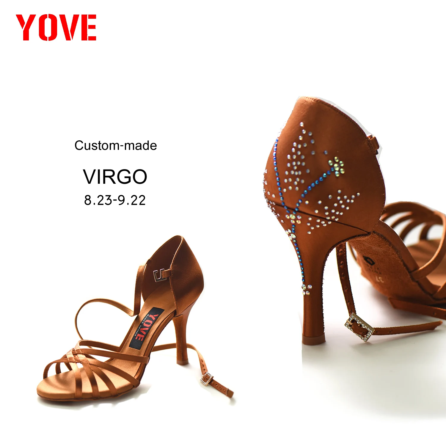 

YOVE Customized Virgo Salsa or Bachata Dance Shoe for Women's 3.5" Slim Heel