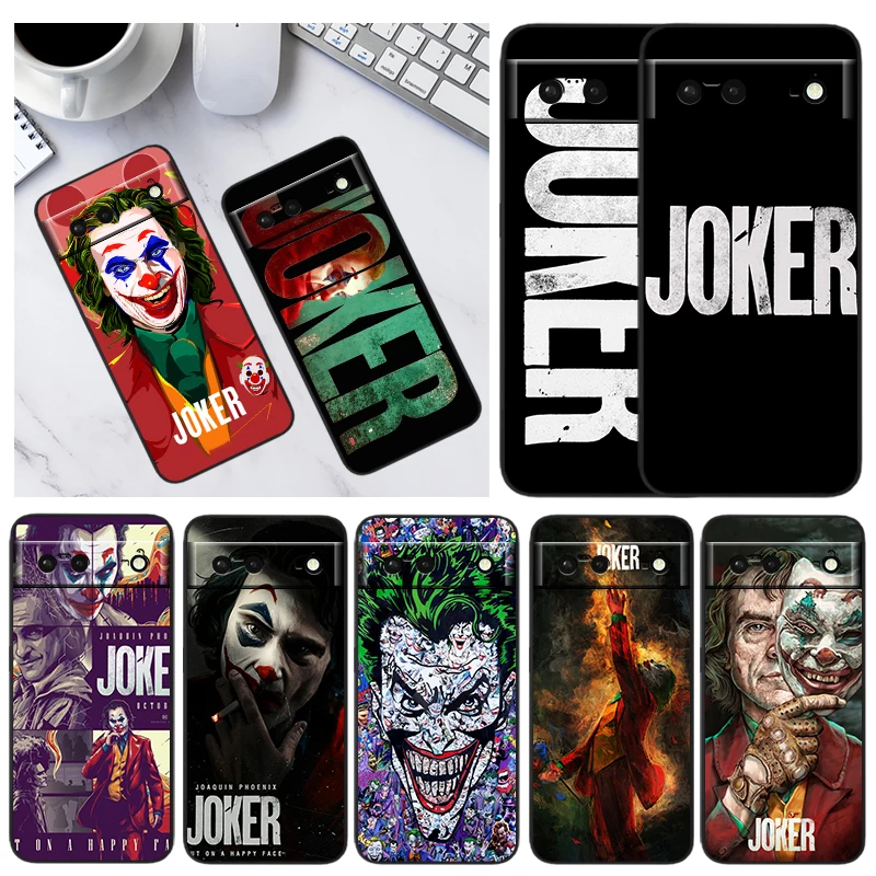 

Arthur Movie Joker Clown For Google Pixel 7 6 Pro 6A 5A 5 4 4A XL 5G Black Phone Case Shell Soft Silicone Fundas Coque Capa