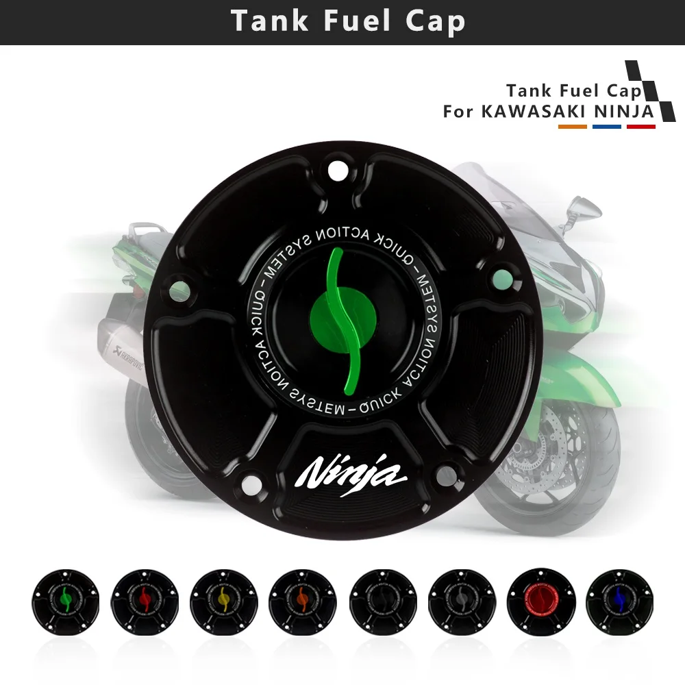 

Аксессуары для мотоцикла Новинка для KAWASAKI NINJA H2 H2R ZZR1400 ZX6R ZX10R RR ER6R CNC крышка топливного бака без ключа масляный газ Крышка