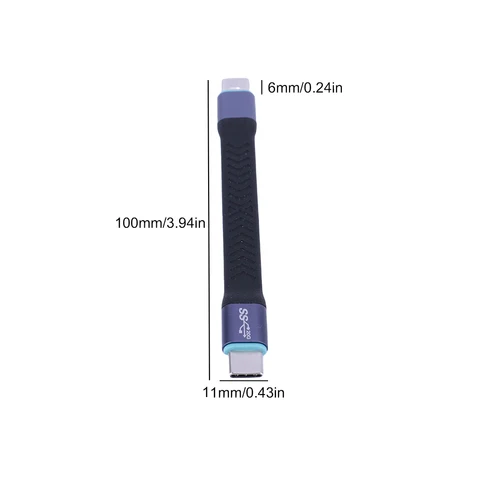 USB 3.2 20/40 Гбит/с кабель USB Type-C для Gen2 кабель для передачи данных PD100W Быстрая зарядка короткий USB-шнур 8K 60 Гц короткий кабель для быстрой зарядки