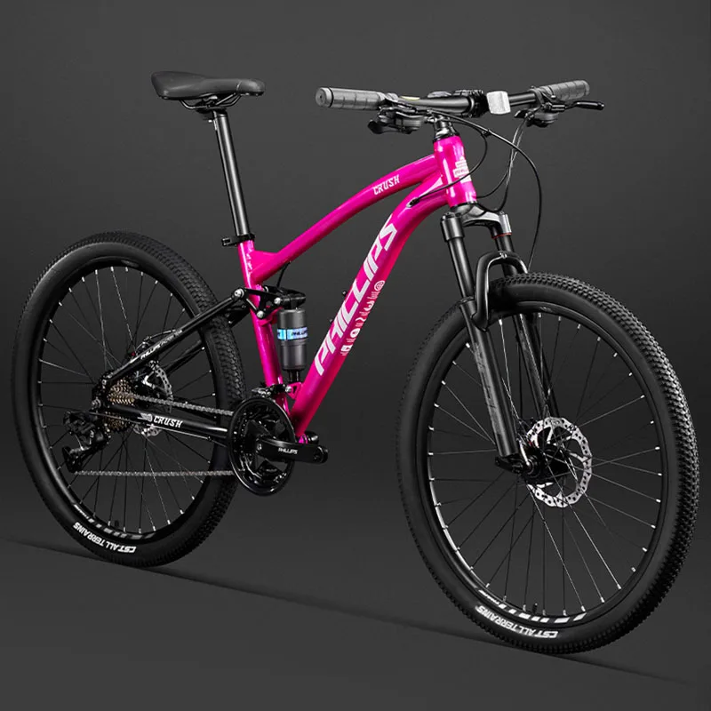 Горный велосипед с мягким хвостом и двойным амортизатором 24/26/27 дюйма
