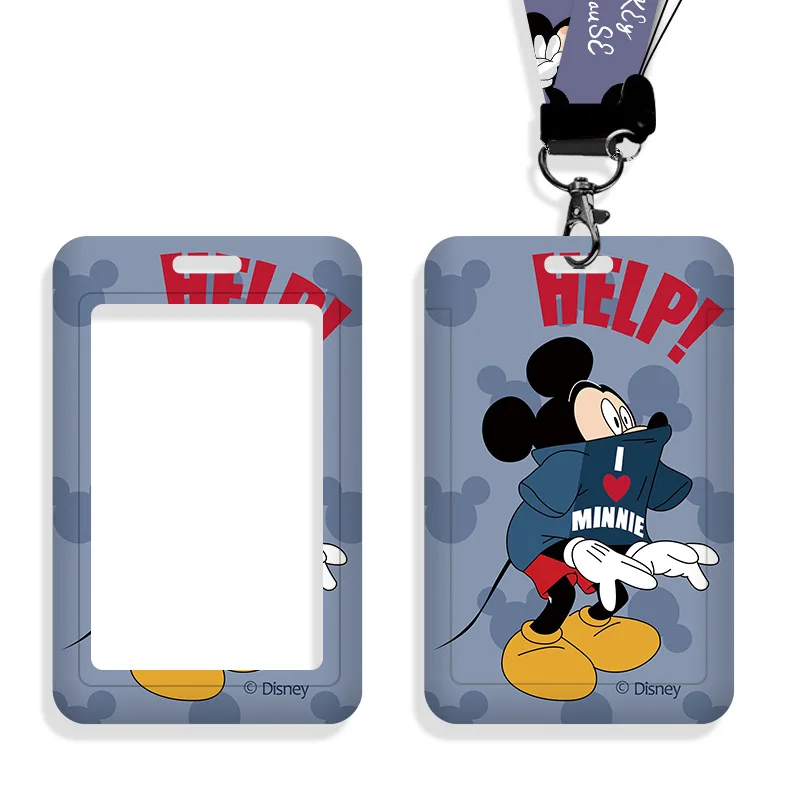 

Disney Card Sleeve Girl Cartoon Cute Certificate Protective Sleeve Student Campus Card Sleeve Rice Card Hanging Neck Card Bag