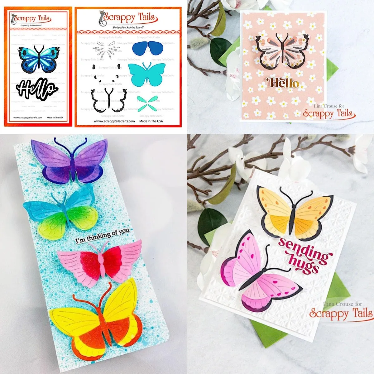 

Hello Butterfly 2023 New Metal Cutting Dies Stencil DIY Scrapbooking Photo Album Decorative Embossing PaperCard Crafts