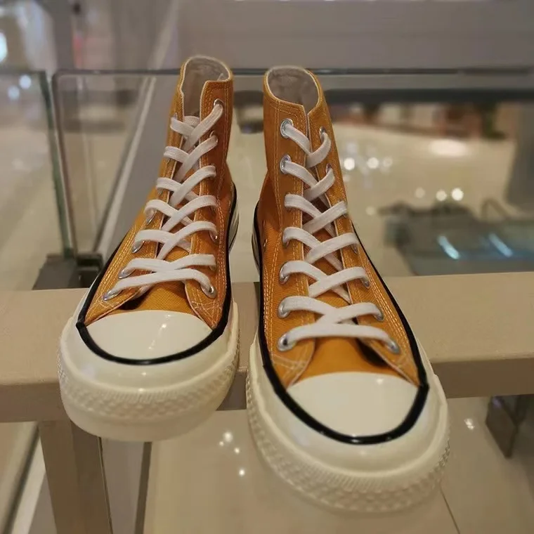  2023 New Spring 13 Colors Fashion Classic Flats Lace-Up High Top Canvas College Casual Shoes For Girls Boys and Students