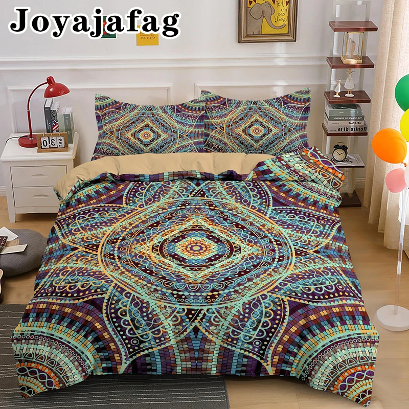 

Bohemian Duvet Cover Pillowcase Boho Mandala Bedding Sets For Adults Bedclothes 2/3pcs Queen King Twin Size Bed Set