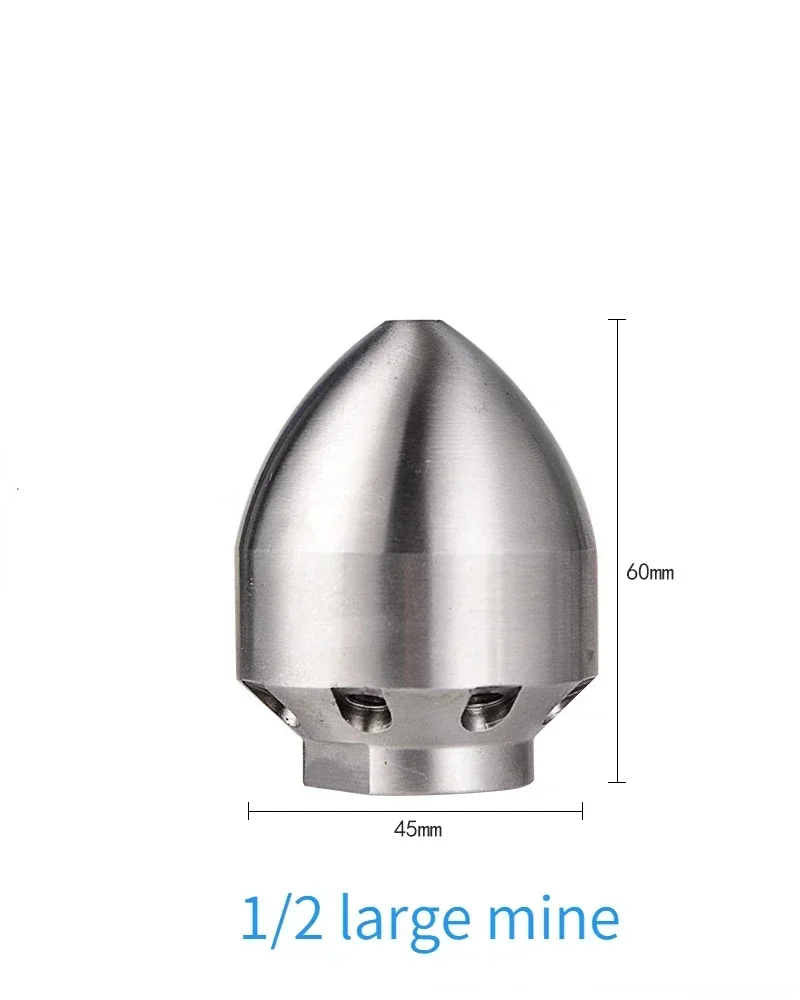 

Большой рабочий муниципальный канализационный дноуглубительный наконечник, крысиная головка, 1/4 крыса для воды из нержавеющей стали