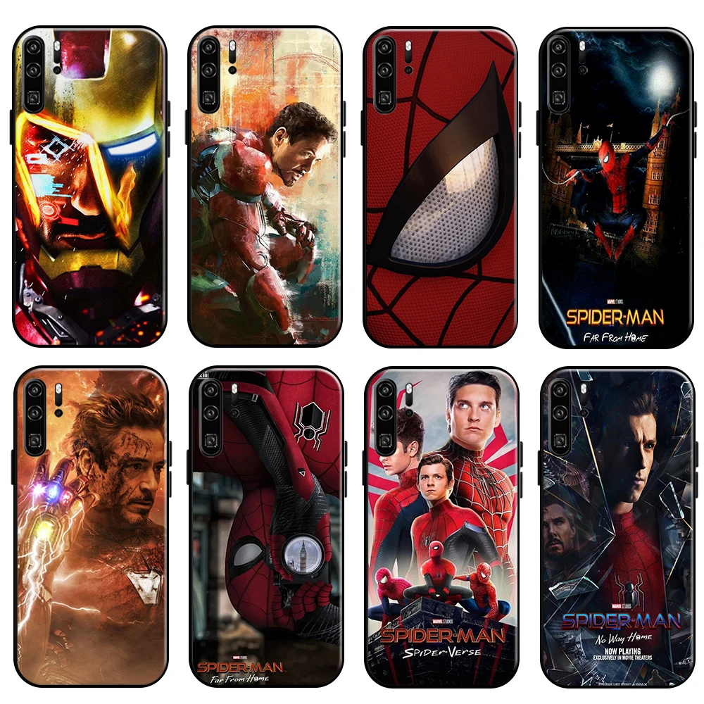 

Avengers Spiderman Iron Man For Huawei P Smart 2019-2021 P50 P40 P30 P20 Pro Lite 5G Phone Case TPU Carcasa Black Back Funda