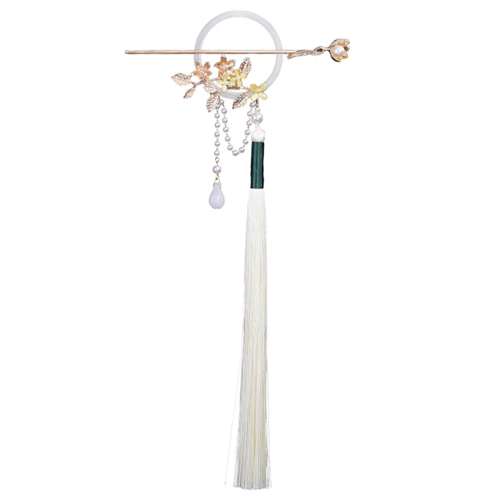 

Tassel Back Pressure Hairpin Hairpin Chinese Cloth Forbidden Hair Accessory Retro Simple Prevalent Unique Ladies Tassel DIN889
