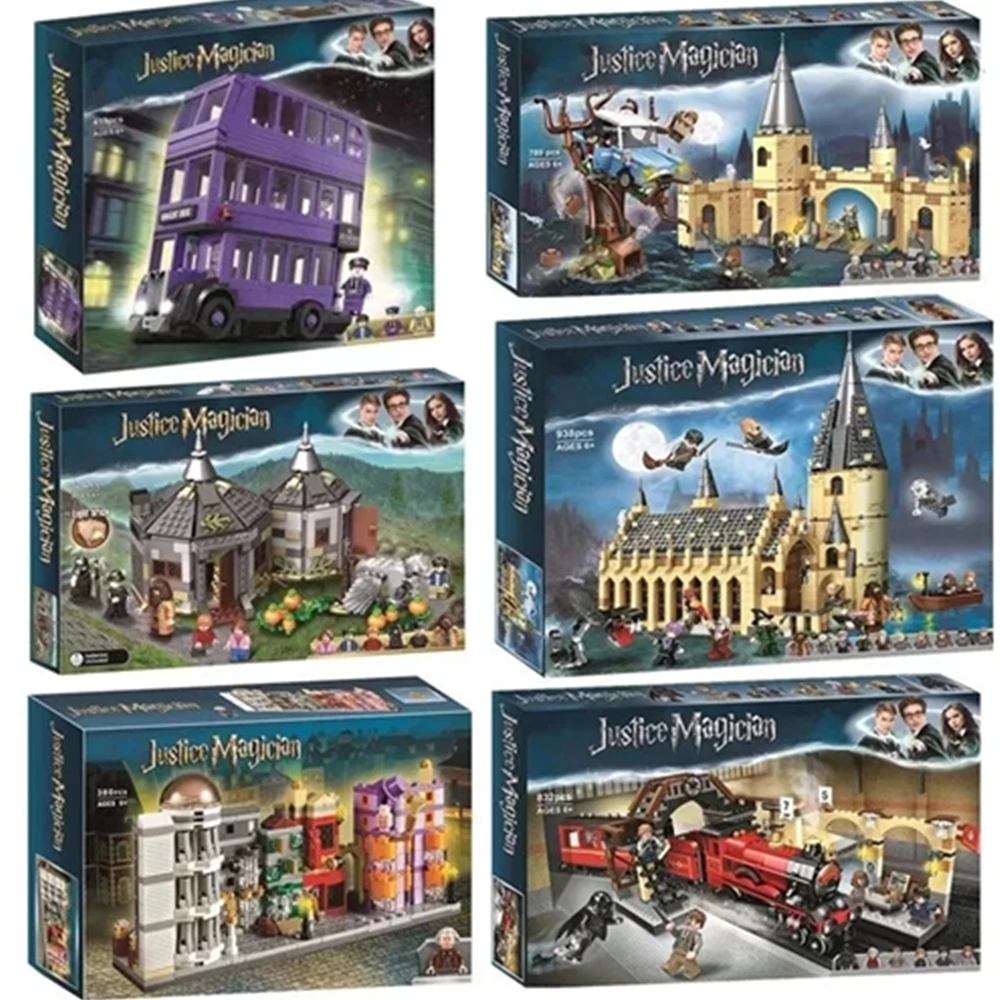 

NEW Harris Magic Castle Tower School Moment 4 Privet Drive Bus Building Blocks Brick Figures Toys Model Gifts Kid Boy Kid Gift