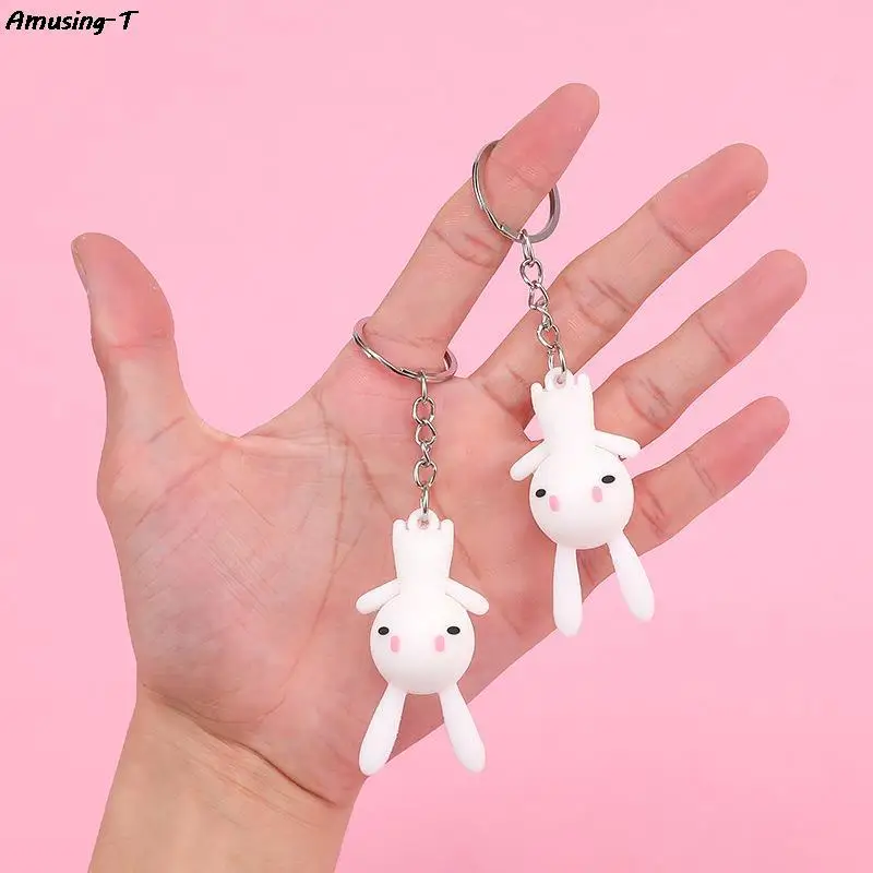 

Cartoon Rabbit Keychain Bunny Key Chain Car Key Chain Ring Student Bag Backpack Pendant Kids Gift Hanging Accessorie