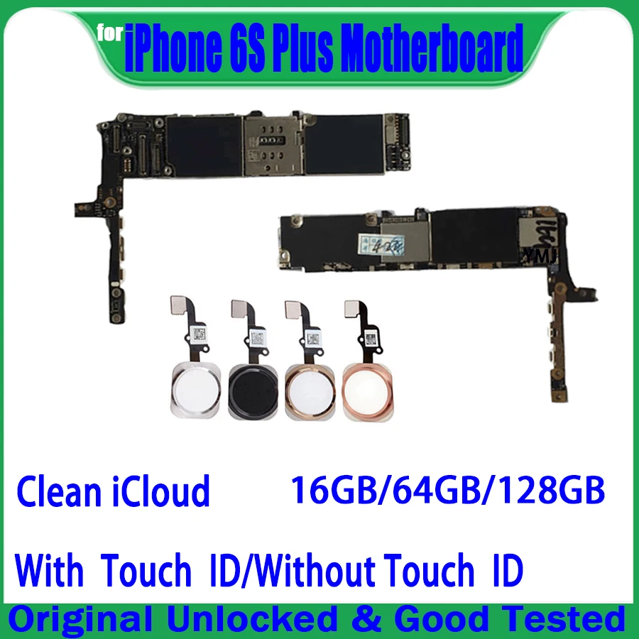 

100% Tested Working For Iphone 6S Plus 5.5" Motherboard Original Unlocked For Iphone 6S Plus Logic Board Clean iCloud Mainboard