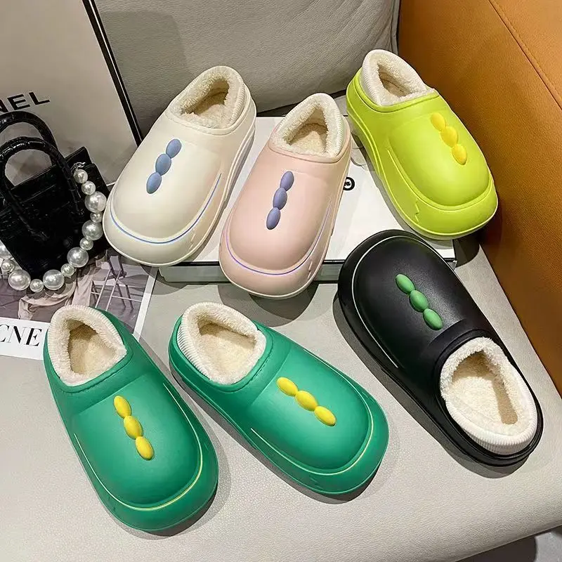 Новинка 2020 зимние тапочки Теплая мужская обувь водонепроницаемые женские