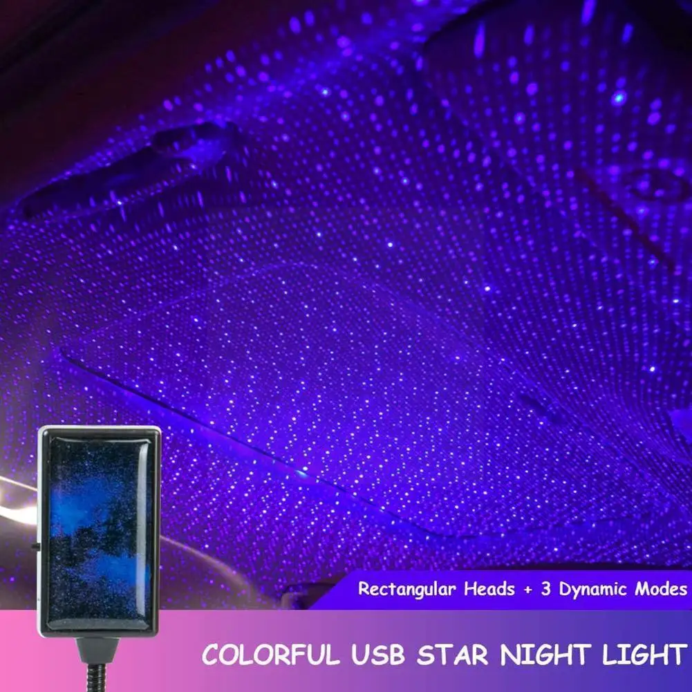 

Dual Color Sound Activated Led Starry Night Light 5v Usb Star Lamp For Car Roof Interior Atmosphere Ambient Proj C2g1